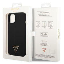 Заредете изображение във визуализатора на галерията – Guess GUHCP14SSLTGK iPhone 14 6.1" black/black hardcase Silicone Triangle

