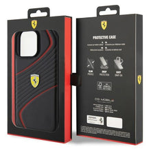 Заредете изображение във визуализатора на галерията – Original FERRARI hardcase Twist Metal Logo FEHCP15XPTWK do Iphone 15 Pro Max Black

