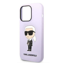 Заредете изображение във визуализатора на галерията – Karl Lagerfeld KLHCP14XSNIKBCU iPhone 14 Pro Max 6.7" hardcase purple/purple Silicone Ikonik
