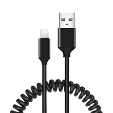 Заредете изображение във визуализатора на галерията – Cable coiled  - USB to Lightning - 2,4A 1 metre black
