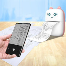 Заредете изображение във визуализатора на галерията – Mini bluetooth thermal printer for photos, notes white-pink

