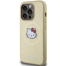 Заредете изображение във визуализатора на галерията – Hello Kitty Leather Kitty Head MagSafe case for iPhone 13 Pro Max - gold
