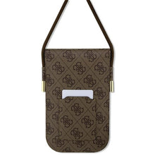 Заредете изображение във визуализатора на галерията – Original GUESS Handbag 4G Metal Script Logo GUOWBP4SNSW brown
