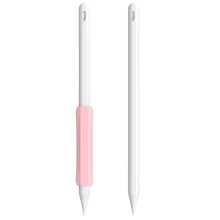 Заредете изображение във визуализатора на галерията – Stoyobe Silicone Holder Set of Silicone Holders for Apple Pencil 1 / Apple Pencil 2 / Huawei M-Pencil pink+purple+white (3 pcs.)
