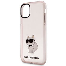 Заредете изображение във визуализатора на галерията – Karl Lagerfeld KLHCN61HNCHTCP iPhone 11 / Xr 6.1" pink/pink hardcase Ikonik Choupette
