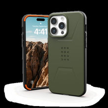 Заредете изображение във визуализатора на галерията – UAG Civilian Magsafe - protective case for iPhone 15 Pro Max (olive)
