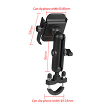 Заредете изображение във визуализатора на галерията – Motorcycle phone holder Motowolf with USB port to handlebar
