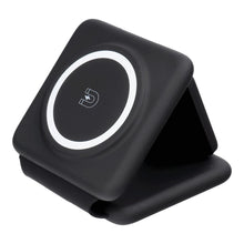Заредете изображение във визуализатора на галерията – Wireless charger Qi 3in1 15W P14 working with MagSafe black
