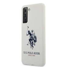 Заредете изображение във визуализатора на галерията – Original faceplate case US POLO USHCS21MSLHRWH for SAMSUNG S21 Plus (Silicone Logo / black)
