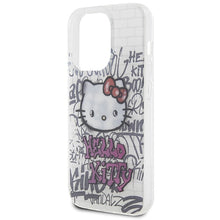 Заредете изображение във визуализатора на галерията – Original Case HELLO KITTY hardcase IML Kitty On Bricks Graffiti HKHCP14LHDGPHT for Iphone 14 Pro white
