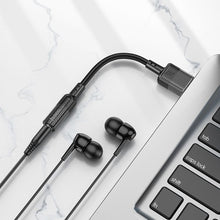 Заредете изображение във визуализатора на галерията – HOCO adaptor AUX USB to Jack 3,5mm (female) Spirit LS37 black
