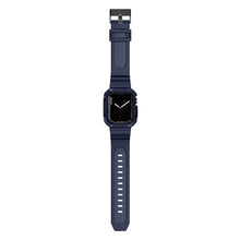 Заредете изображение във визуализатора на галерията – Kingxbar CYF537 2in1 Armored Case for Apple Watch SE, 8, 7, 6, 5, 4, 3, 2, 1 (45, 44, 42 mm) with Strap Blue
