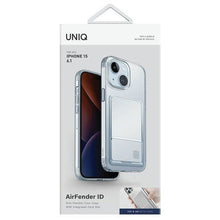 Заредете изображение във визуализатора на галерията – Uniq Air Fender ID iPhone 15 case 6.1" nude transparent Cardslot
