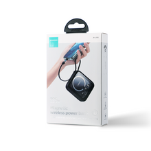 Заредете изображение във визуализатора на галерията – Joyroom induction power bank 10000mAh Icy Series 22.5W with built-in USB C cable black (JR-L006)
