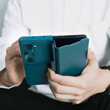 Заредете изображение във визуализатора на галерията – Nillkin Qin Leather Pro Samsung Galaxy Z Fold 5 Leather Flip Case with Camera Cover - Gold
