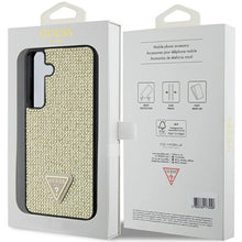 Заредете изображение във визуализатора на галерията – Guess Rhinestone Triangle case for Samsung Galaxy S24 - gold
