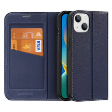 Заредете изображение във визуализатора на галерията – Dux Ducis Skin X2 case for iPhone 14 case with magnetic flap blue
