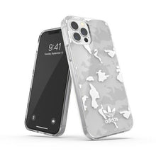 Заредете изображение във визуализатора на галерията – Adidas OR SnapCase Camo iPhone 12/12 Pro transparent/white 43705
