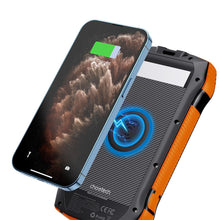 Заредете изображение във визуализатора на галерията – Choetech solar power bank with inductive charging 20000mAh PD 20W / QC 18W / Qi 10W orange (B657)
