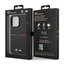 Заредете изображение във визуализатора на галерията – BMW M Silicone Pattern case for iPhone 14 Pro Max - black

