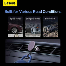 Заредете изображение във визуализатора на галерията – Baseus car holder to air vent magnetic ca01 purple succ000105 - TopMag
