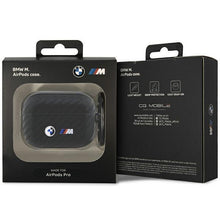 Заредете изображение във визуализатора на галерията – BMW BMAPWMPUCA2 AirPods Pro cover black/black Carbon Double Metal Logo
