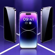 Заредете изображение във визуализатора на галерията – Baseus Privacy Tempered Glass For iPhone 14 Pro Max Full Screen 0.3mm Privacy Filter Anti Spy + Mounting Frame
