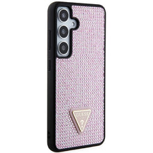 Заредете изображение във визуализатора на галерията – Guess Rhinestone Triangle case for Samsung Galaxy S24 - pink
