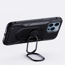 Заредете изображение във визуализатора на галерията – Joyroom Dual Hinge case for iPhone 14 armored case with a stand and a ring holder black

