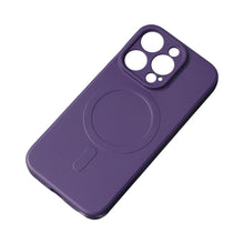 Заредете изображение във визуализатора на галерията – MagSafe Compatible Silicone Case for iPhone 15 Pro Max Silicone Case - Purple
