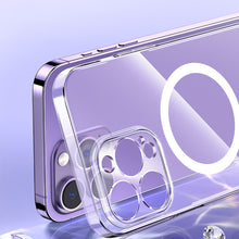 Заредете изображение във визуализатора на галерията – Baseus Crystal Magnetic Case for iPhone 14 Pro thin MagSafe cover + transparent glass
