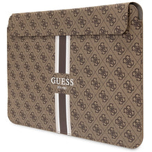 Заредете изображение във визуализатора на галерията – Original GUESS Laptop Sleeve 4G Printed Stripes GUCS14P4RPSK 14 inches brown
