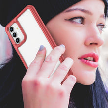 Заредете изображение във визуализатора на галерията – Outer Space Case for Samsung Galaxy A13 5G cover with a flexible frame red
