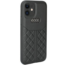 Заредете изображение във визуализатора на галерията – Original Case AUDI hardcase Genuine Leather AU-TPUPCIP12P-Q8/D1-BK for Iphone 12/ 12 Pro black
