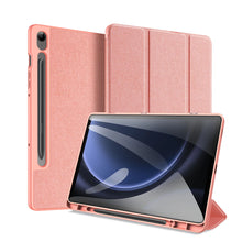 Заредете изображение във визуализатора на галерията – Dux Ducis Domo eco-leather case with stand for Samsung Tab S9 FE+ - pink

