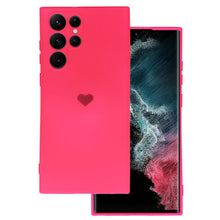Заредете изображение във визуализатора на галерията – Vennus Silicone Heart Case for Samsung Galaxy S22 Ultra design 1 fuchsia
