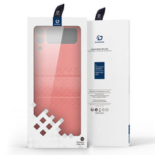 Заредете изображение във визуализатора на галерията – Dux Ducis Bril case for Samsung Galaxy Z Flip 3 cover made of ecological leather pink
