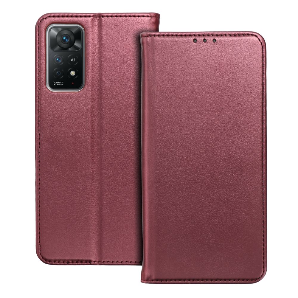 Smart magneto book case for xiaomi 12t / 12t pro burgundy - TopMag
