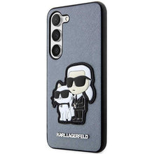 Заредете изображение във визуализатора на галерията – Karl Lagerfeld KLHCS23MSANKCPG S23+ S916 hardcase grey/grey Saffiano Karl &amp; Choupette
