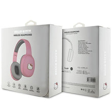Заредете изображение във визуализатора на галерията – Hello Kitty Metal Logo Bluetooth on-ear headphones - pink
