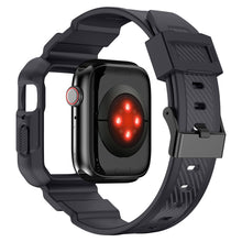 Заредете изображение във визуализатора на галерията – Kingxbar CYF106 2in1 Armored Case for Apple Watch SE, 8, 7, 6, 5, 4, 3, 2, 1 (41, 40, 38 mm) with Strap Gray
