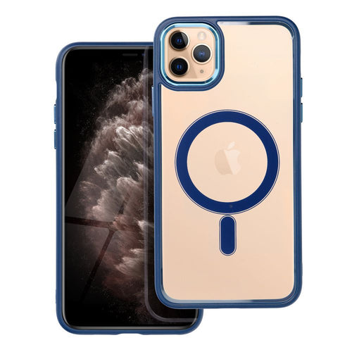 Color Edge Mag Cover case compatible with MagSafe for IPHONE 11 PRO MAX navy blue