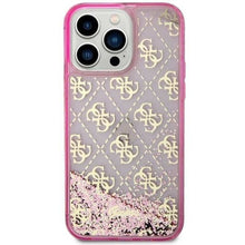 Заредете изображение във визуализатора на галерията – Original faceplate case GUESS GUHCP14XLC4PSGP for iPhone 14 PRO MAX (Liquid Glitter 4G Translucent / pink)
