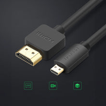 Заредете изображение във визуализатора на галерията – Ugreen HD127 micro HDMI - HDMI 2.0 cable 2 m - black
