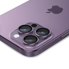 Заредете изображение във визуализатора на галерията – SPIGEN OPTIK.TR ”EZ FIT” camera protector 2-pack for IPHONE 14 PRO / 14 PRO MAX deep purple
