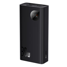 Заредете изображение във визуализатора на галерията – Baseus Adaman2 powerbank with digital display 10000mAh 30W 2 x USB / 1x USB Type C Overseas Edition PD QC SCP black (PPAD040101)
