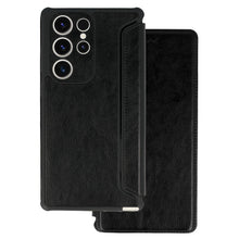 Заредете изображение във визуализатора на галерията – Razor Leather Book Case for Samsung Galaxy S23 Ultra black
