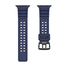 Заредете изображение във визуализатора на галерията – Strap Triple Protection strap for Apple Watch Ultra, SE, 8, 7, 6, 5, 4, 3, 2, 1 (49, 45, 44, 42 mm) bracelet bracelet navy blue
