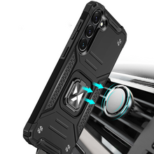 Заредете изображение във визуализатора на галерията – Wozinsky Ring Armor case for Samsung Galaxy S23+ armored cover magnetic holder ring black
