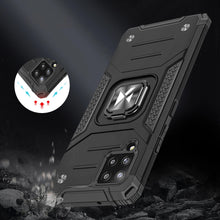 Заредете изображение във визуализатора на галерията – Wozinsky Ring Armor Case Kickstand Tough Rugged Cover for Samsung Galaxy A42 5G blue

